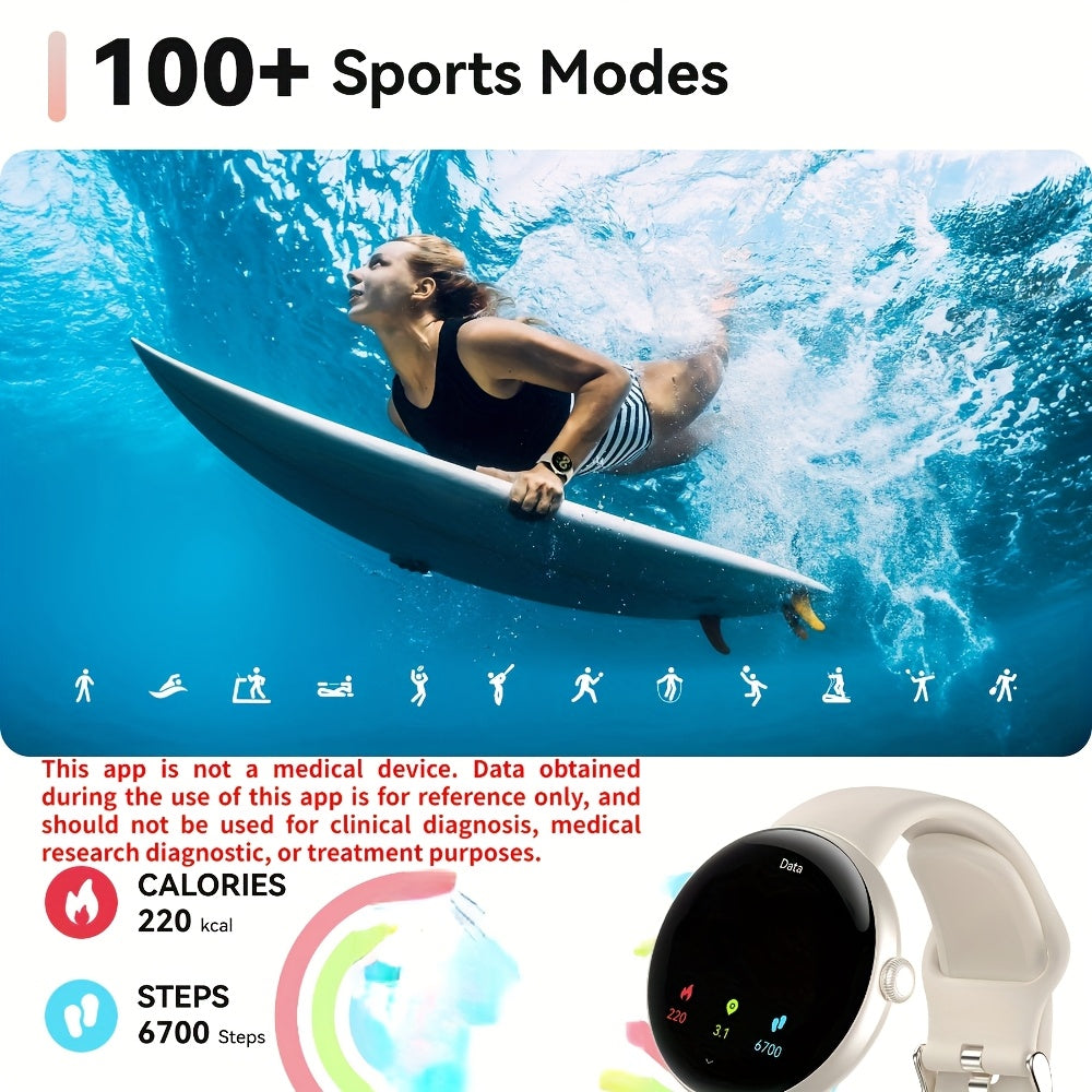 Anyloop Smartwatch for Men & Women - Answer\u002FMake Calls, 100+ Sport Modes Fitness Tracker, High Quality, 1.69\