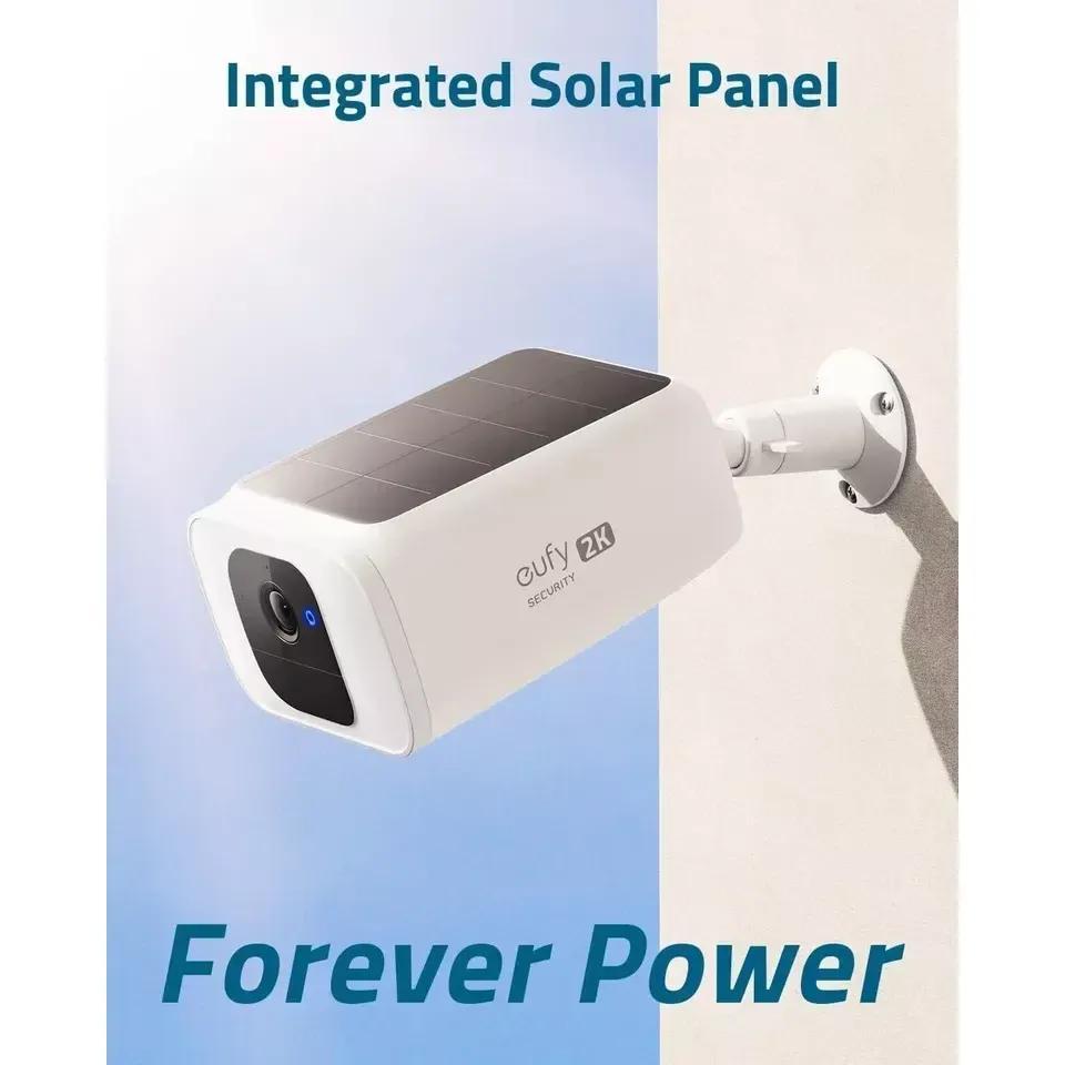 eufy 2K Solar Security Cameras Wireless Outdoor Spotlight SoloCam S230 (2Pack) (Refurbished)