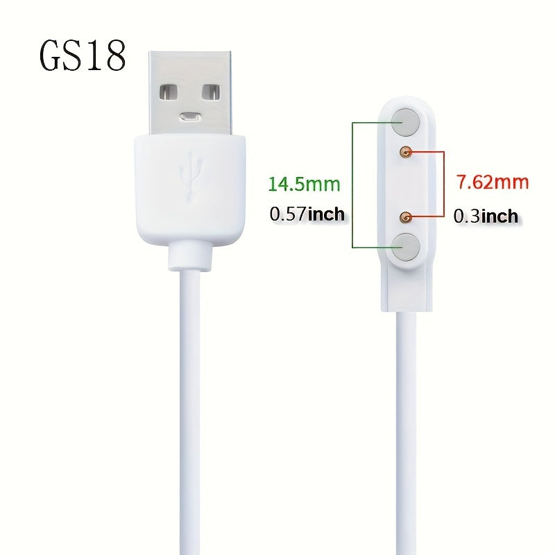 Magnetic Charging Cables 3pcs Magnetic Charging Cables | Compatible With Smart Watches, All Kinds Of Watches, 4P2P 3u, 2-pin And 4-pin, Phone Watches N020 W26 Q020 F6 GS18 I6-C