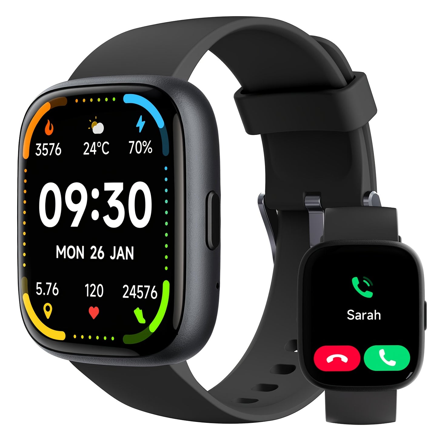 TOOBUR Sports Smart Watch, 1.83 Inch Full Screen Touch, Suitable for Men And Women, Alexa Built-in 1.83\