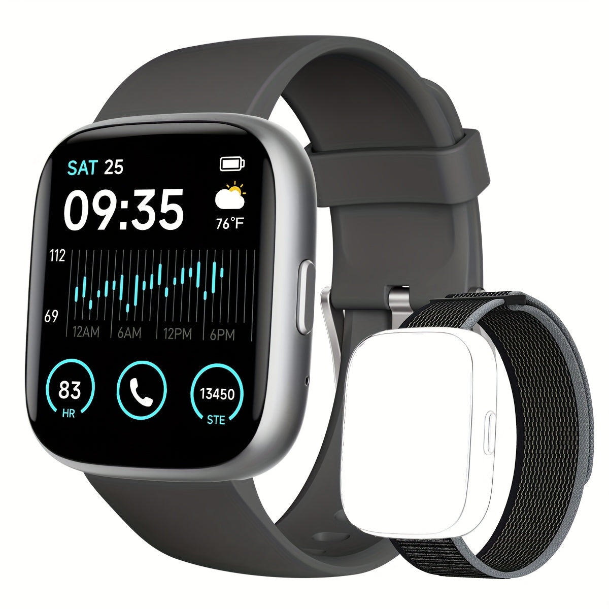 TOOBUR Sports Smart Watch, 1.83 Inch Full Screen Touch, Suitable for Men And Women, Alexa Built-in 1.83\