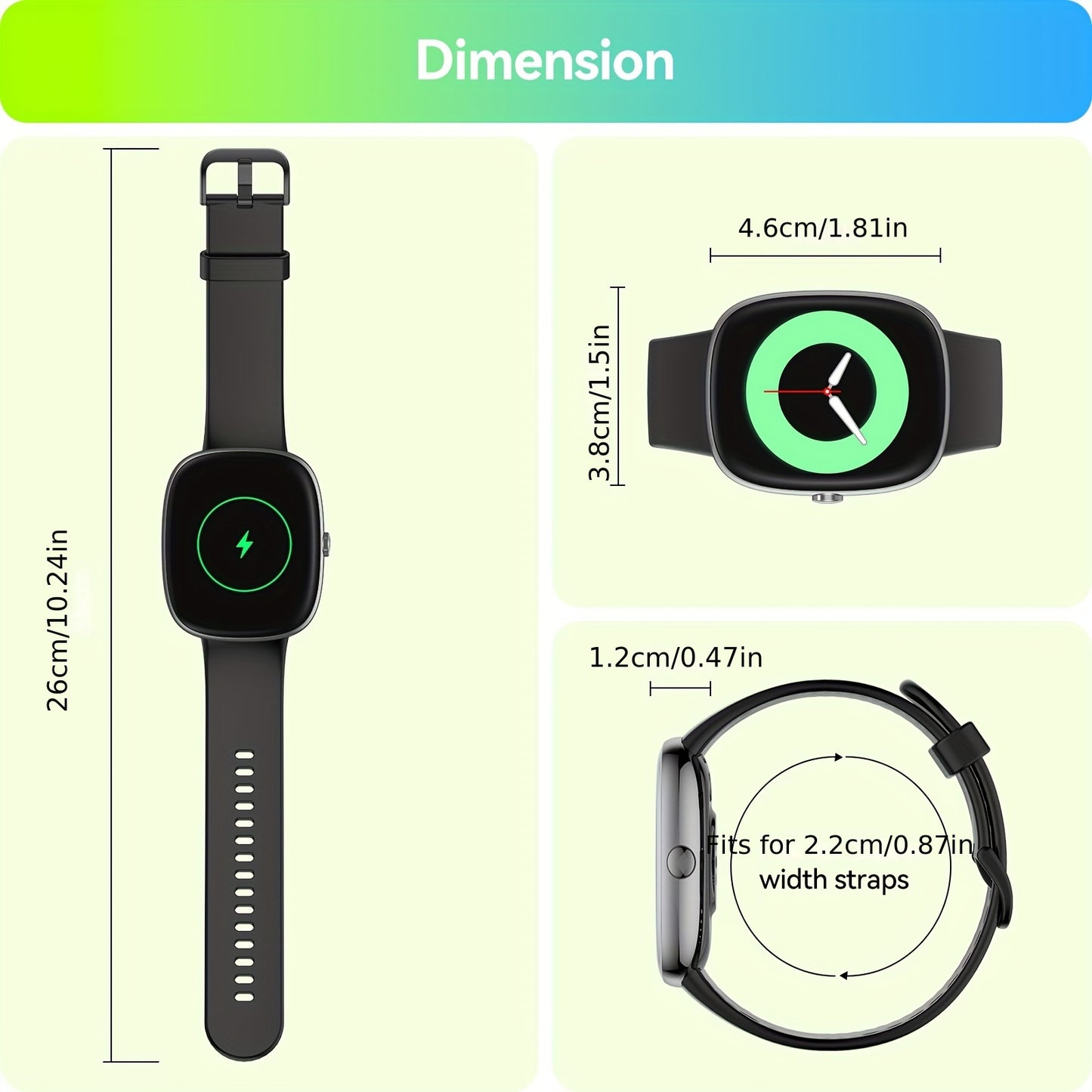 Anyloop Smartwatch for Men & Women - Answer\u002FMake Calls, 100+ Sport Modes Fitness Tracker, High Quality, 1.69\