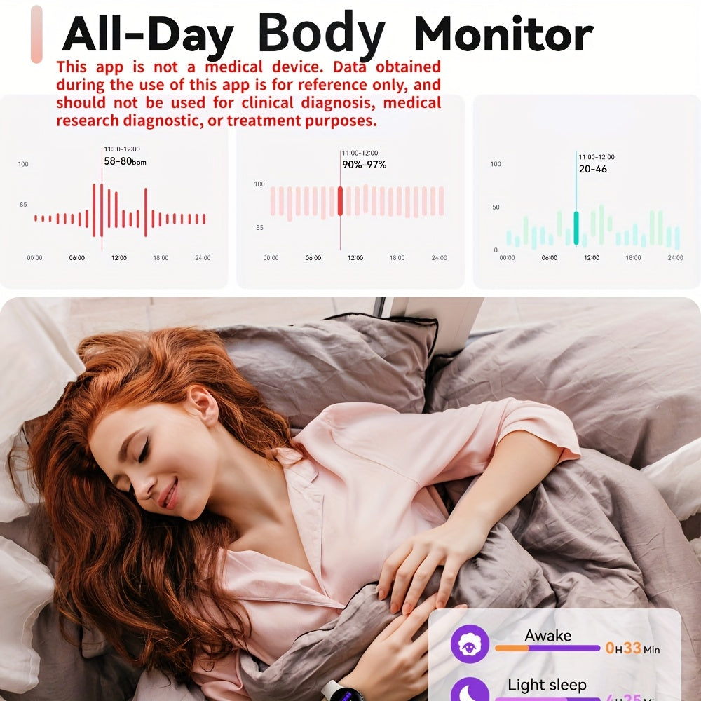 Anyloop Smartwatch for Men & Women - Answer\u002FMake Calls, 100+ Sport Modes Fitness Tracker, High Quality, 1.69\