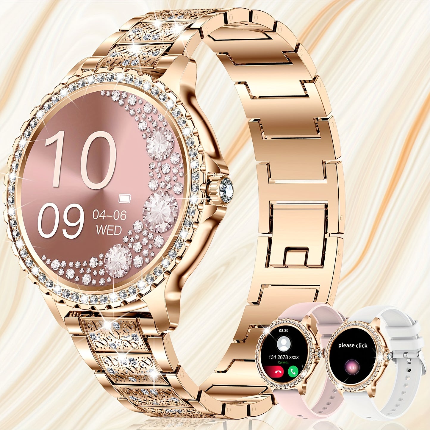 Smart Choice For Fashionable Ladies, Multifunctional Sports Watch, Weather Insight, Alarm Clock Companionship, Music Accompaniment, Photography Remote Control, Message Reminder, Precise Sports Tracking