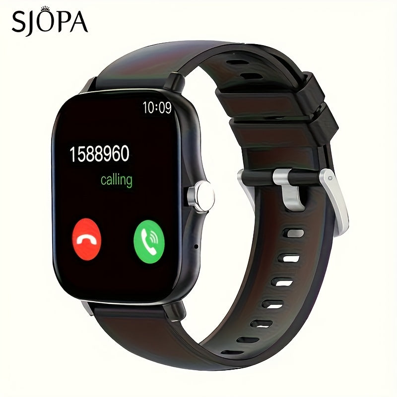 SJOPA'S New 1.83-inch Full-touch HD Smartwatch, With Dialing And Answering Functions, Wireless Calls, Support For Exercise And Sleep Monitoring, Compatible With Android And for iphone, The Perfect Gift For Male And Female Couples.