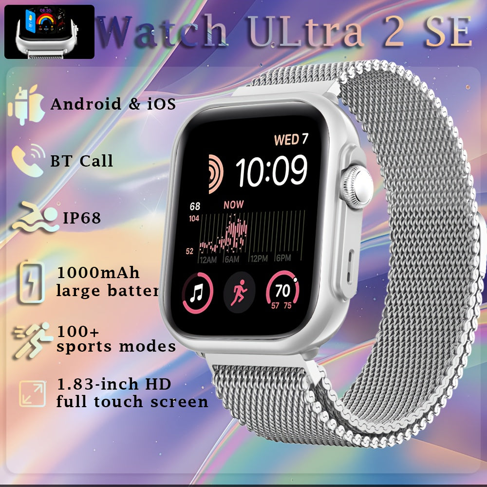 Smart Watch Multifunctional Full Screen Touch Smart Watch | 1000mAh Battery, Multiple Sport Modes, Support Android & iPhone