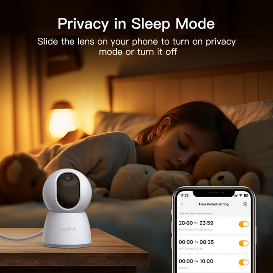 2pcs 5G\u002F2.4GHz 1920QHD Dual-Band WiFi Pet Camera, Baby Camera Monitor With One-Touch Call, Indoor Home Security Camera For Pet Monitor\u002F Baby Care\u002FElderly Care, Siren Alarm, 360° Pan & Tilt, 2-Way Audio, Color Night Vision, Motion Tracking
