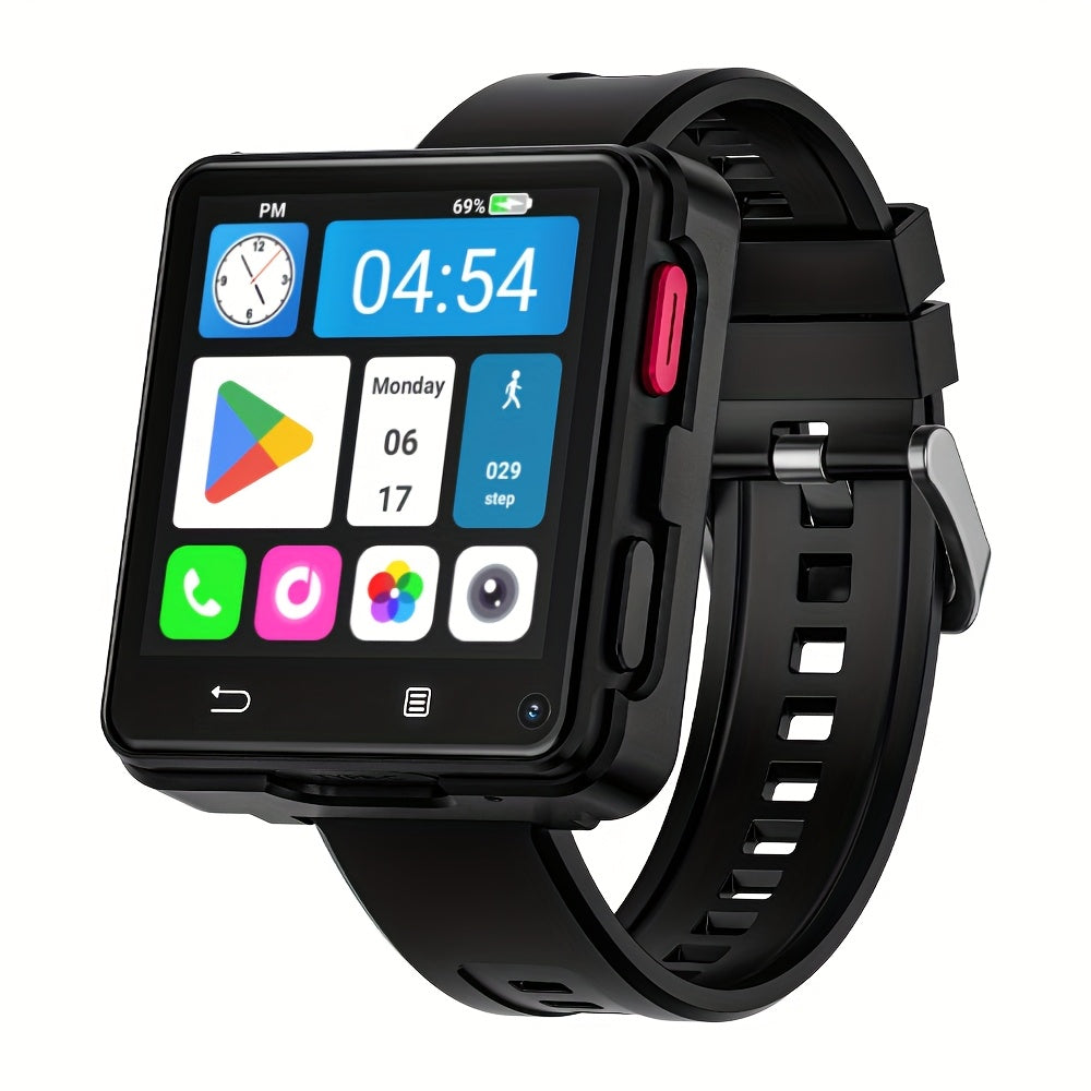 LOKMAT Android Smart Watch Phone Wifi GPS Navigation Detachable Strap 4G SIM Card Watch Tracker Big Square Screen Dual Camera