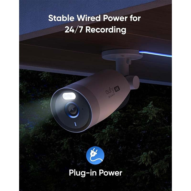 eufy Security eufyCam E330 (Professional) -Cam Kit, 4K Outdoor Security Camera System, 24\u002F7 Recording, Plug-in, Wi-Fi NVR, Face Recognition AI, 10CH, Local Storage (Refurbished)