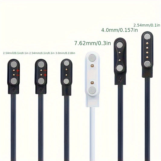 Magnetic Charging Cables 3pcs Magnetic Charging Cables | Compatible With Smart Watches, All Kinds Of Watches, 4P2P 3u, 2-pin And 4-pin, Phone Watches N020 W26 Q020 F6 GS18 I6-C