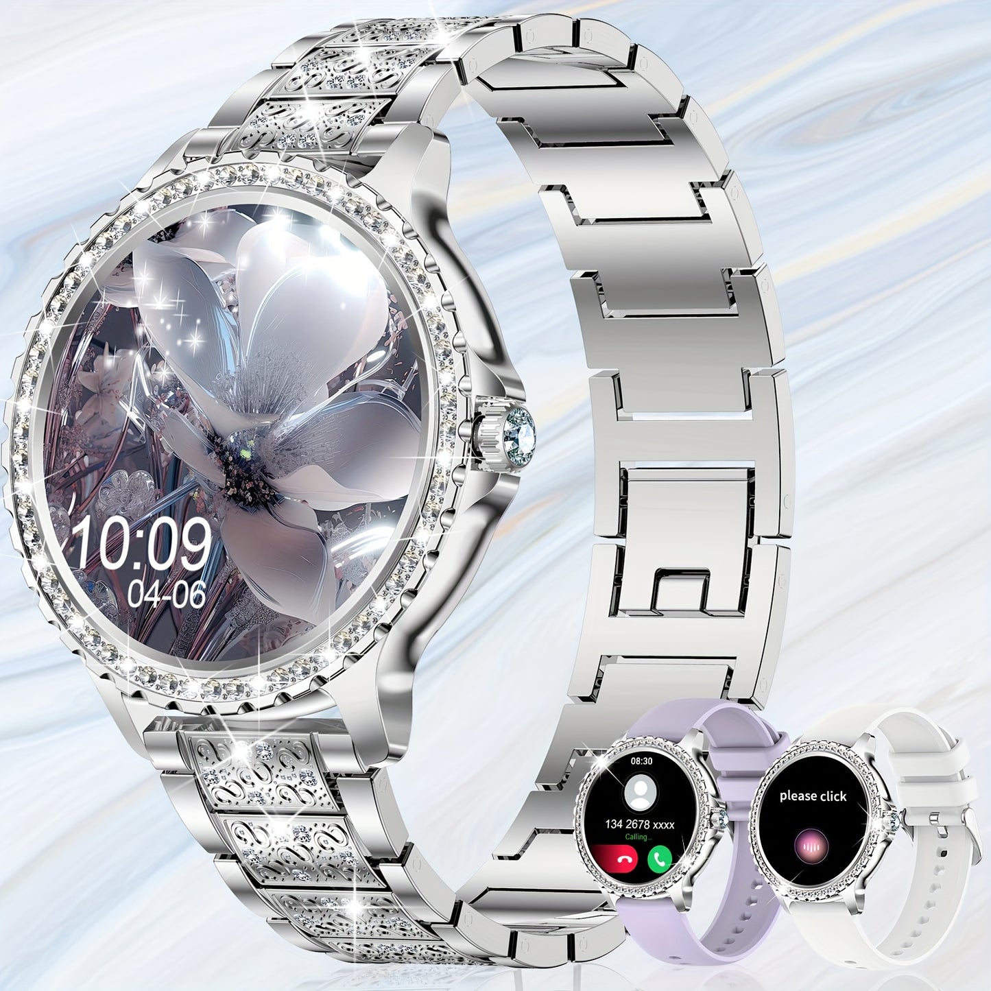 Smart Choice For Fashionable Ladies, Multifunctional Sports Watch, Weather Insight, Alarm Clock Companionship, Music Accompaniment, Photography Remote Control, Message Reminder, Precise Sports Tracking