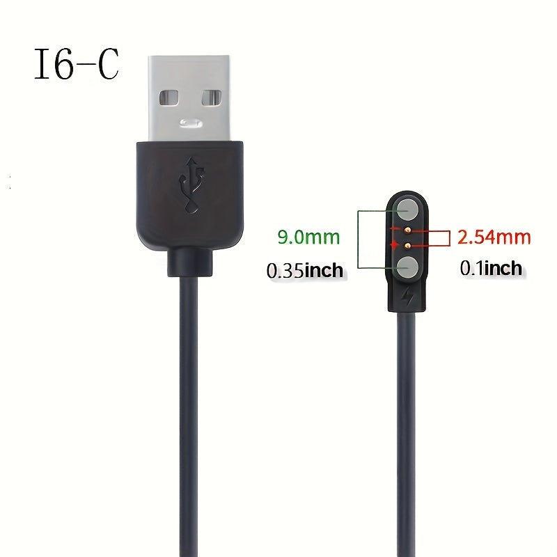 Magnetic Charging Cables 3pcs Magnetic Charging Cables | Compatible With Smart Watches, All Kinds Of Watches, 4P2P 3u, 2-pin And 4-pin, Phone Watches N020 W26 Q020 F6 GS18 I6-C