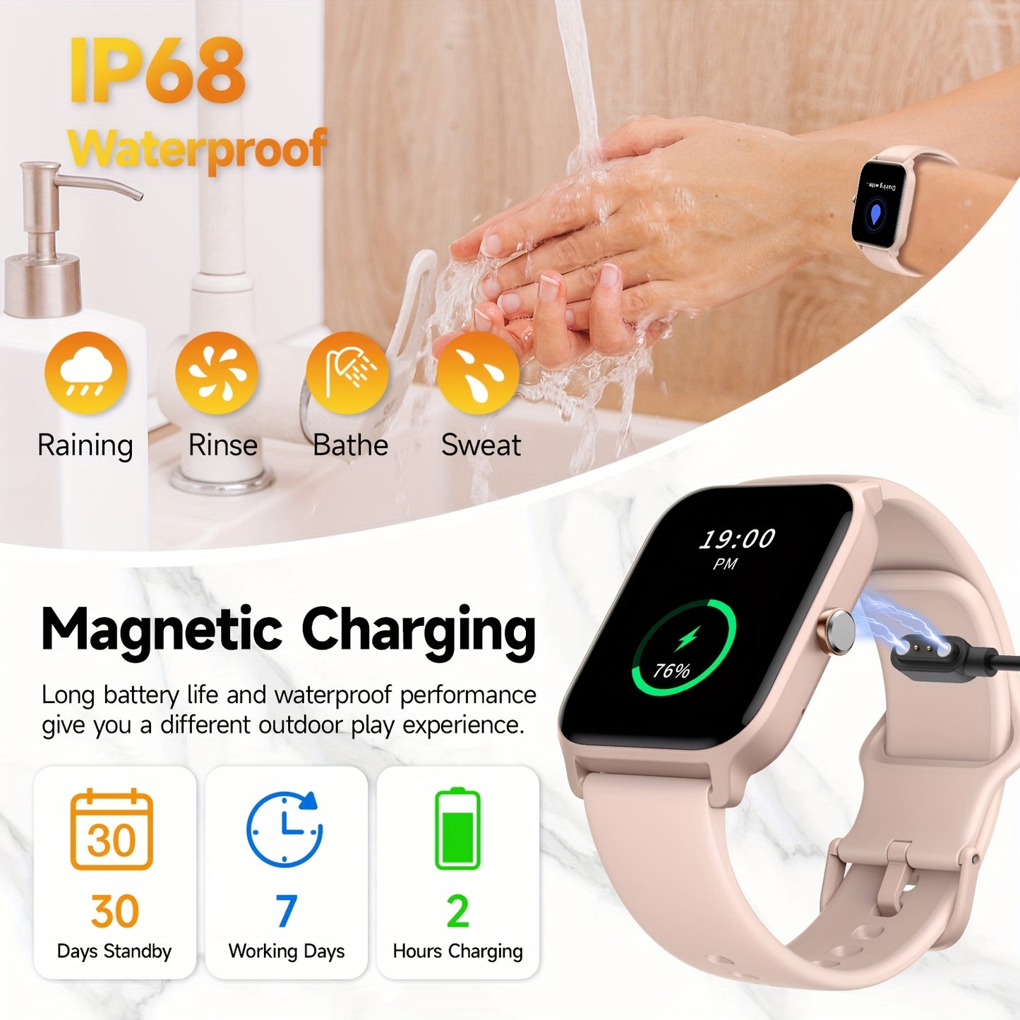 Smartwatch with Alexa FUVEHA Smartwatch for Men & Women | 1.8\