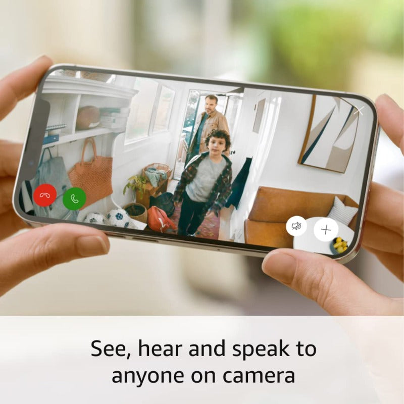 LikeNew Ring Indoor Cam - 1080p HD Video Surveillance Camera with Motion Detection, Smart Home Security System, Easy Setup, No Batteries Needed
