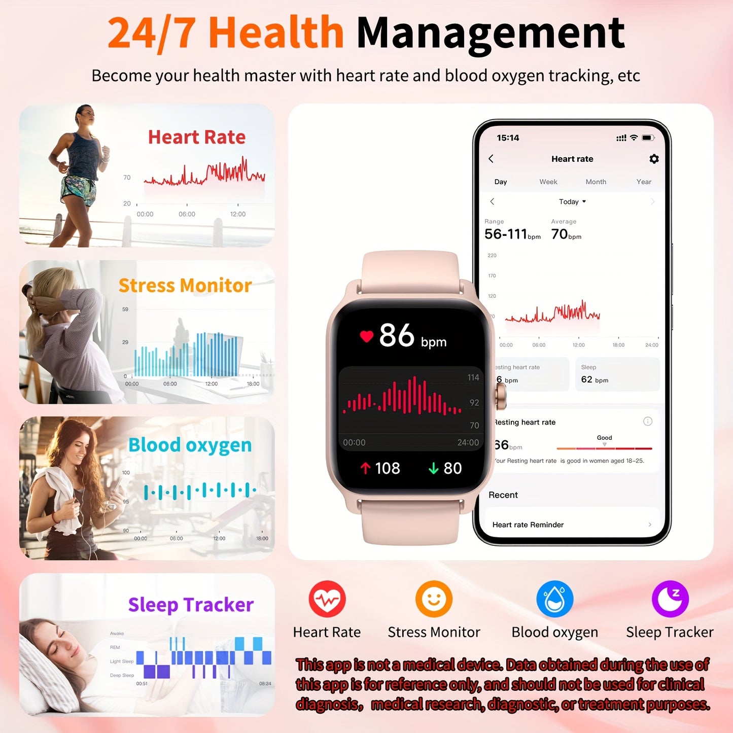 Smartwatch with Alexa FUVEHA Smartwatch for Men & Women | 1.8\