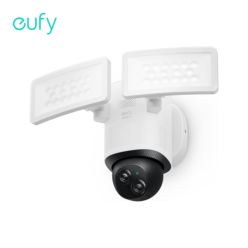 eufy Security Floodlight Camera E340 Wired,360° Pan and Tilt,24\u002F7 Recording,Dual-Band Wi-Fi, 2,000 Lumens,Motion-Activated,Dual Camera,HomeBase 3 Compatible,Local Storage,No Monthly Fee (Refurbished)