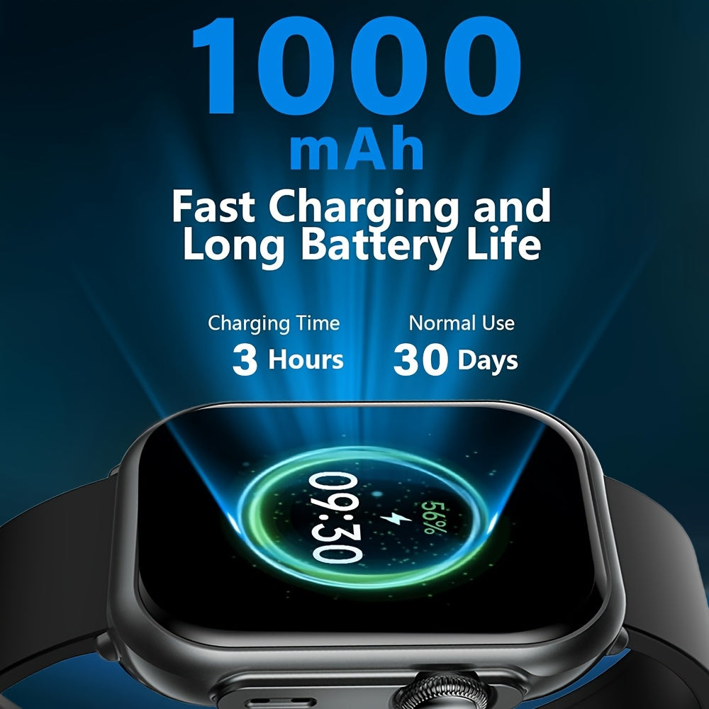 Smart Watch Multifunctional Full Screen Touch Smart Watch | 1000mAh Battery, Multiple Sport Modes, Support Android & iPhone