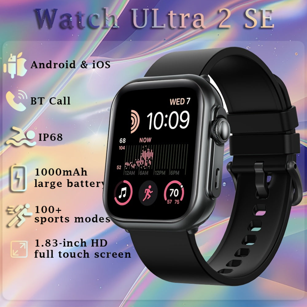 Smart Watch Multifunctional Full Screen Touch Smart Watch | 1000mAh Battery, Multiple Sport Modes, Support Android & iPhone