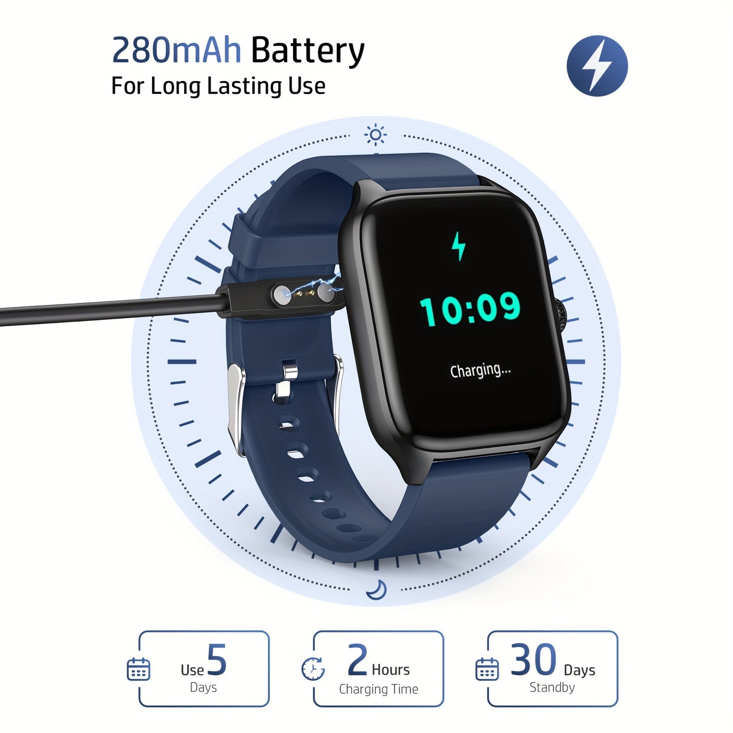 Smart Watch For Men Women, 1.96 Inch Full Touch Screen Smartwatch With Text And Call Capabilities, For Android\u002FIPhone, Fitness Tracking Watch, Exercise Mode, Pedometer, Distance, Calories, 100+ Exercise Modes
