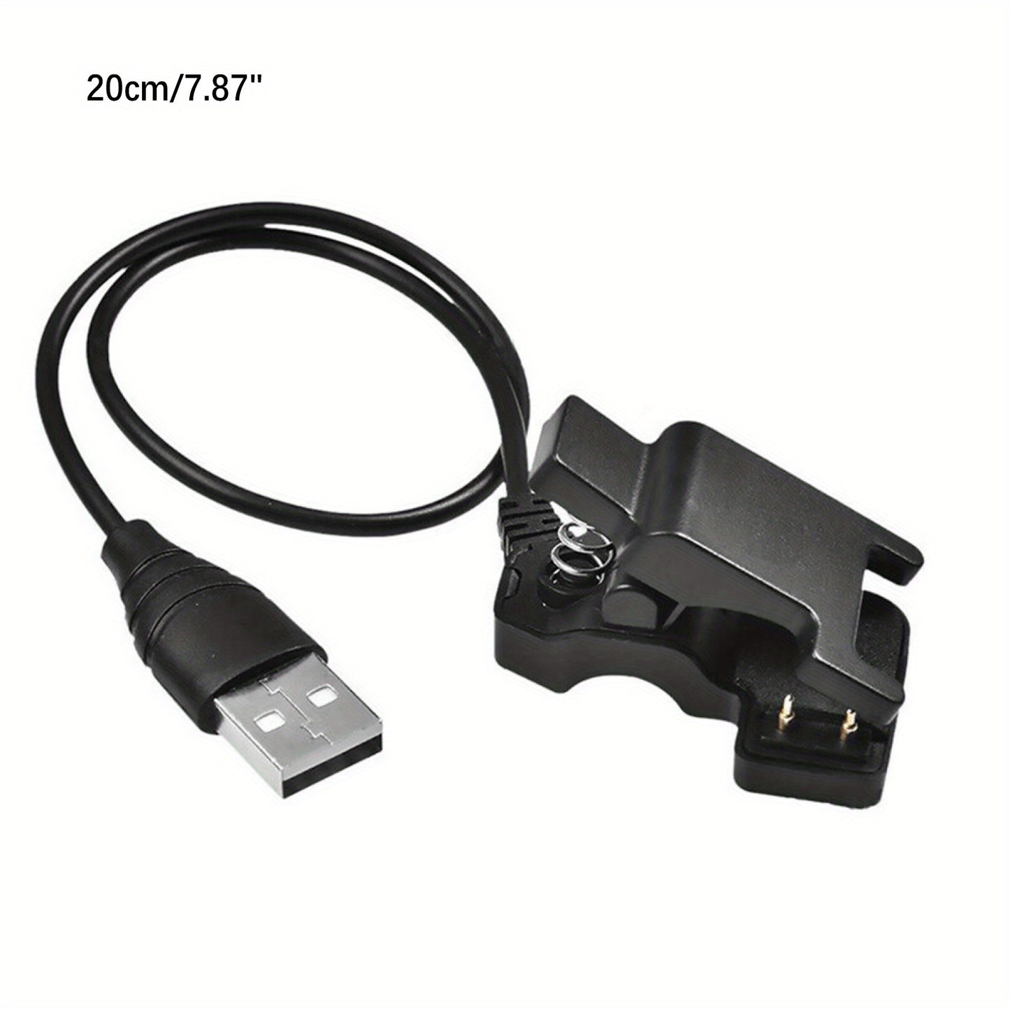 1pc Smart Watch Charger 2-Pin USB Charger Adaptor for Smart Watch Replacement USB Charging Cable Cord Clip Dock Accessories Adapter