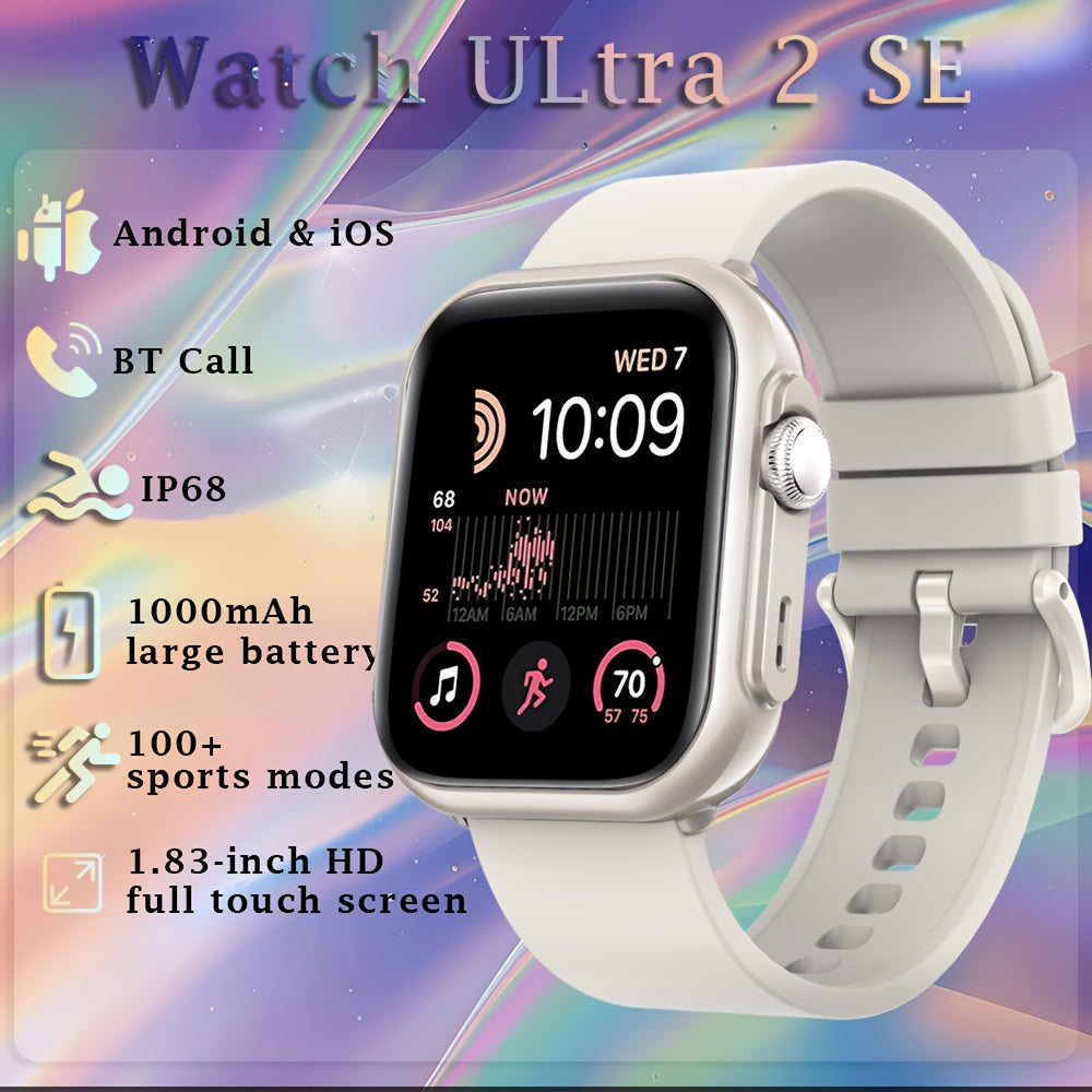 Smart Watch Multifunctional Full Screen Touch Smart Watch | 1000mAh Battery, Multiple Sport Modes, Support Android & iPhone