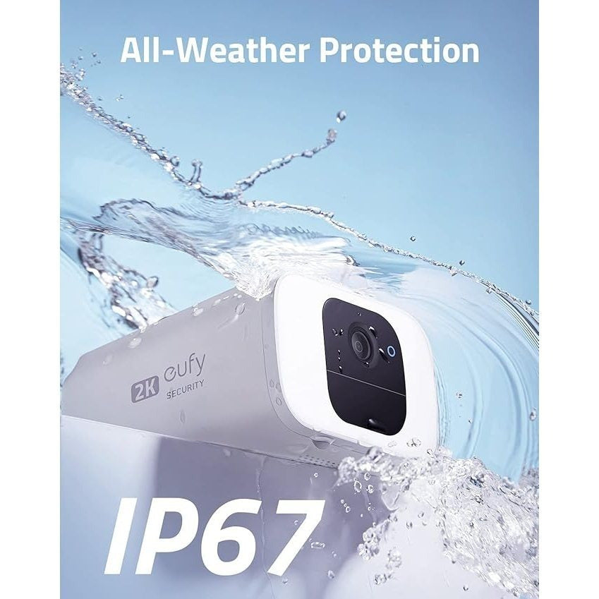 eufy Security S230 SoloCam S40, Solar-Powered, Wireless Outdoor Security Camera, Battery Camera, 2K Resolution, No Monthly Fee (Refurbished)