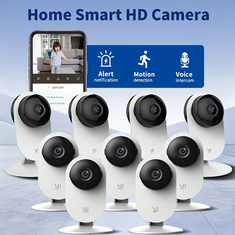 9pcs 1440P Smart Camera, Wireless WiFi Camera for Indoor Security, Featuring Motion Detection Alerts, Night Vision, Two-way Audio, Remote Control, Smart Home Device, Indoor Surveillance, Stylish Camera, Compact Design, High-quality Lens, Robust