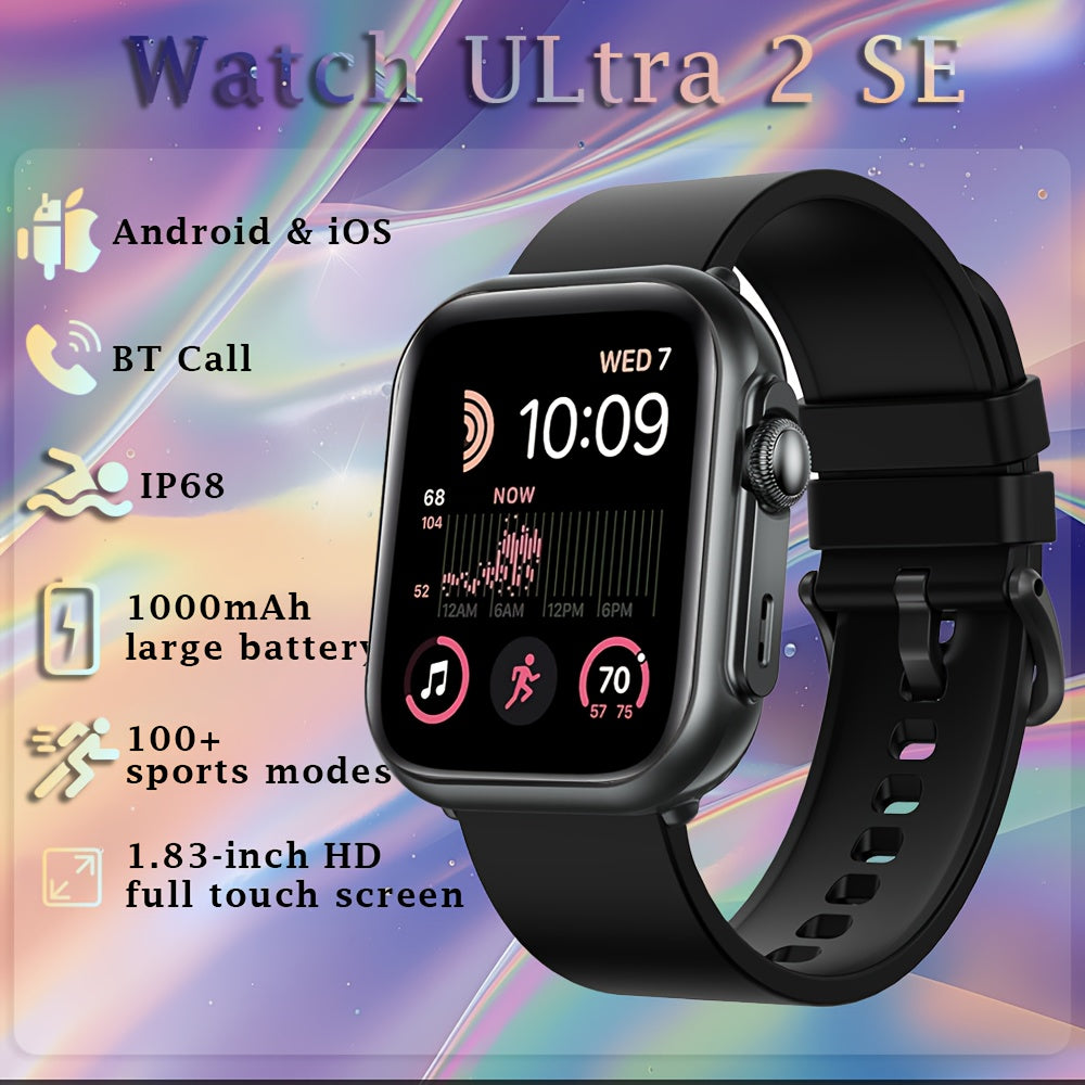 Smart Watch Multifunctional Full Screen Touch Smart Watch | 1000mAh Battery, Multiple Sport Modes, Support Android & iPhone