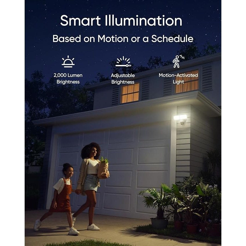 eufy Security Floodlight Camera E340 Wired,360° Pan and Tilt,24\u002F7 Recording,Dual-Band Wi-Fi, 2,000 Lumens,Motion-Activated,Dual Camera,HomeBase 3 Compatible,Local Storage,No Monthly Fee (Refurbished)