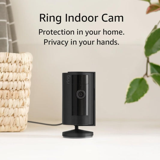LikeNew Ring Indoor Cam - 1080p HD Video Surveillance Camera with Motion Detection, Smart Home Security System, Easy Setup, No Batteries Needed
