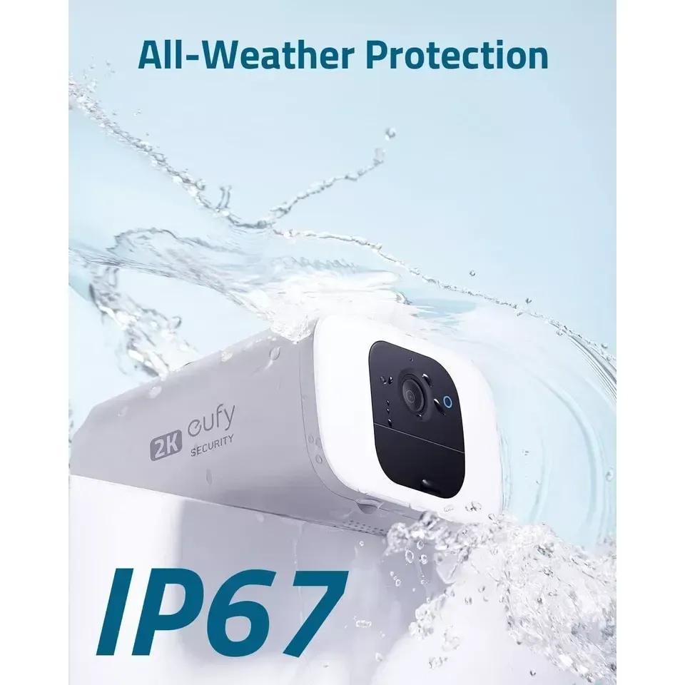 eufy 2K Solar Security Cameras Wireless Outdoor Spotlight SoloCam S230 (2Pack) (Refurbished)