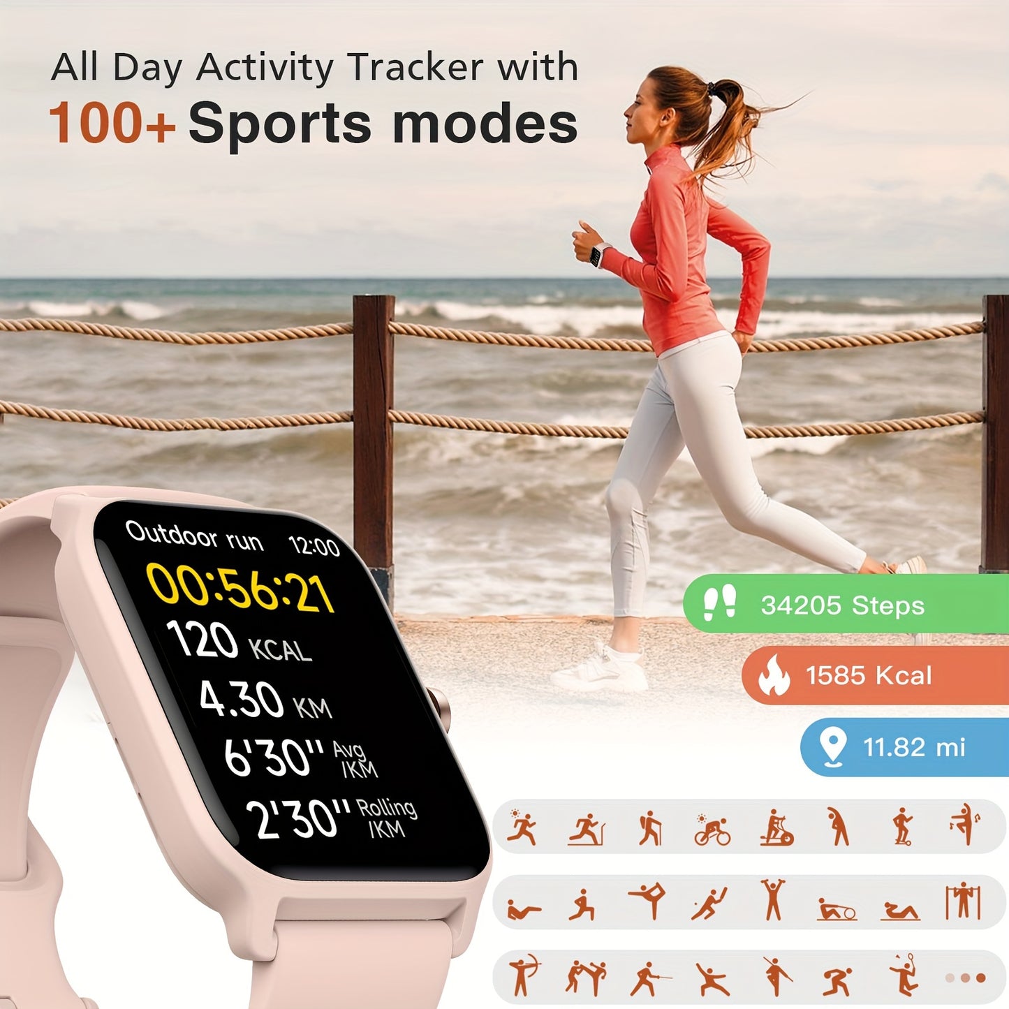 Smartwatch with Alexa FUVEHA Smartwatch for Men & Women | 1.8\