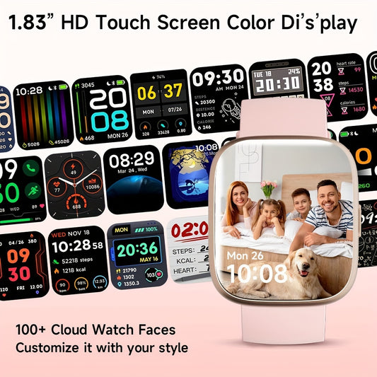 TOOBUR Sports Smart Watch, 1.83 Inch Full Screen Touch, Suitable for Men And Women, Alexa Built-in 1.83\