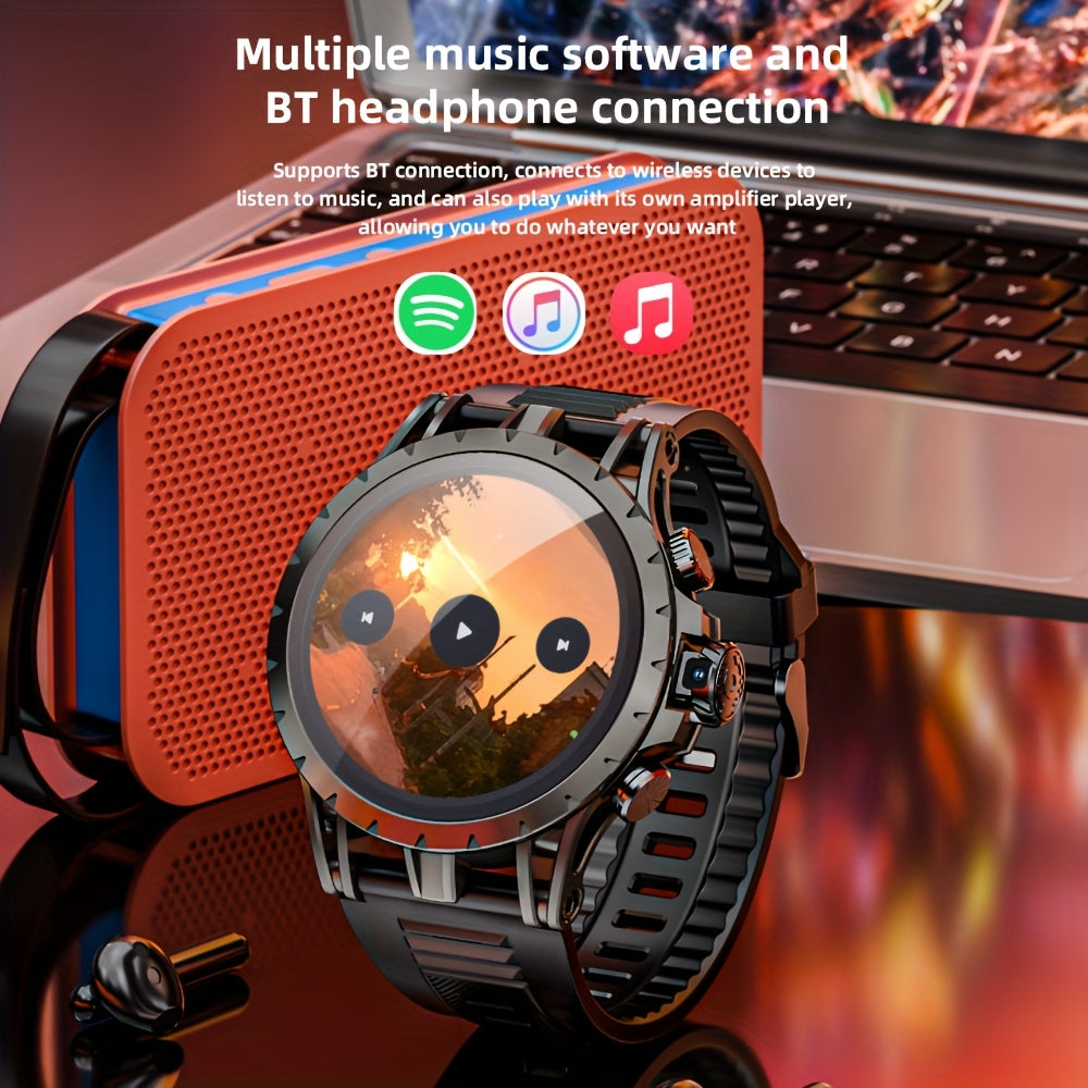 LOKMAT APPLLP 4 Android Smart Watch With Rotating Camera, Round AMOLED Touch Display 4G Network Smart Band