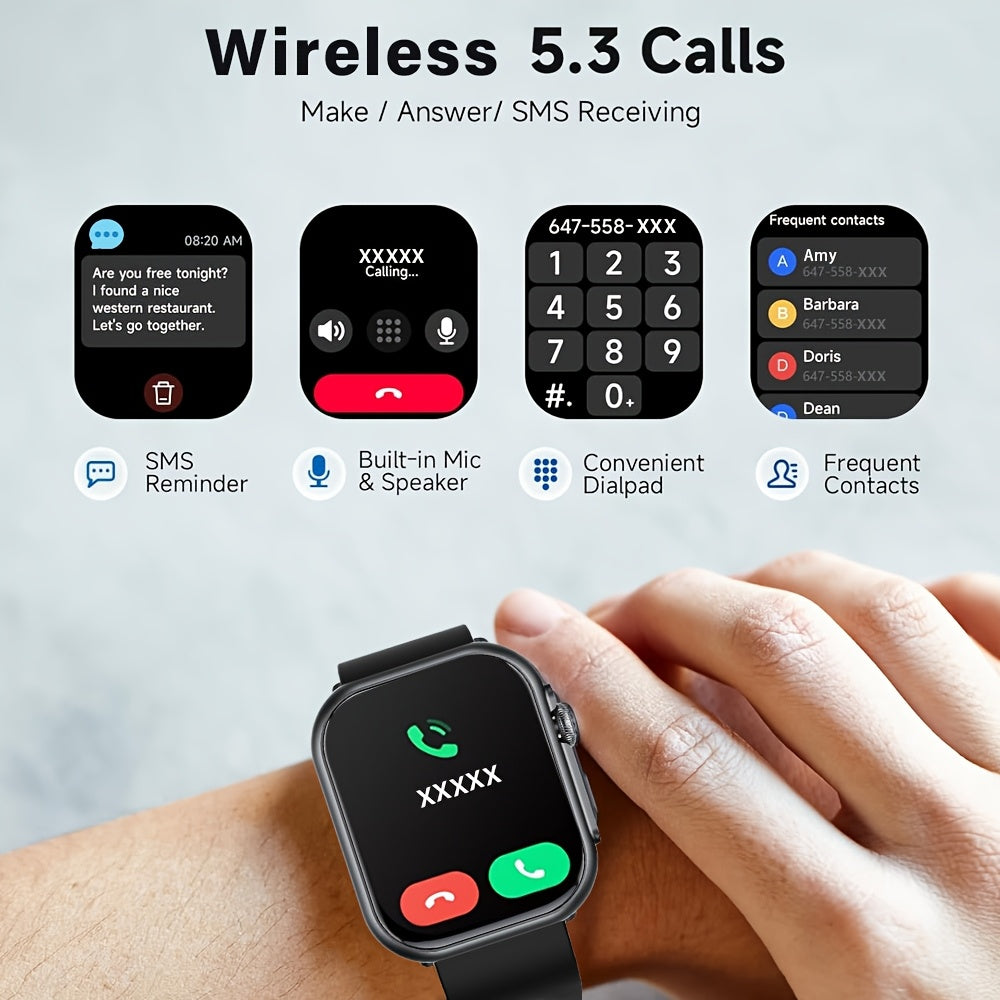 Smart Watch Multifunctional Full Screen Touch Smart Watch | 1000mAh Battery, Multiple Sport Modes, Support Android & iPhone