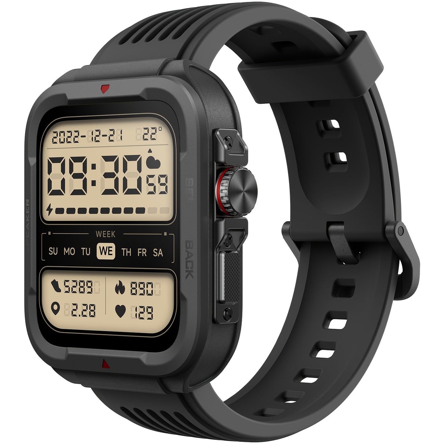 Smart Watch for Sports FAWEIO 1pc Smart Watch - 1.8 Inch Sports Smartwatch with 100+ Sports Modes, Fitness Activity Tracker Pedometer, Compatible with Android and iPhone - Perfect Gift for Family and Friends