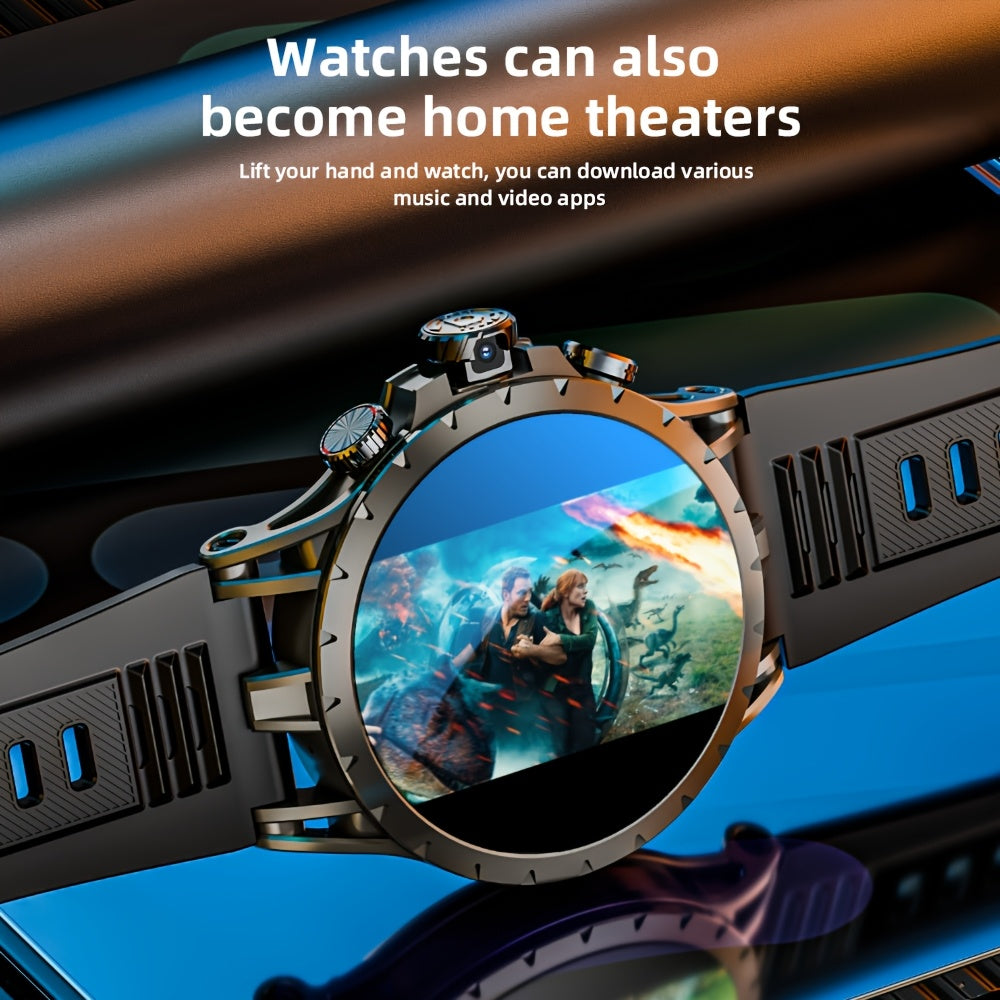LOKMAT APPLLP 4 Android Smart Watch With Rotating Camera, Round AMOLED Touch Display 4G Network Smart Band