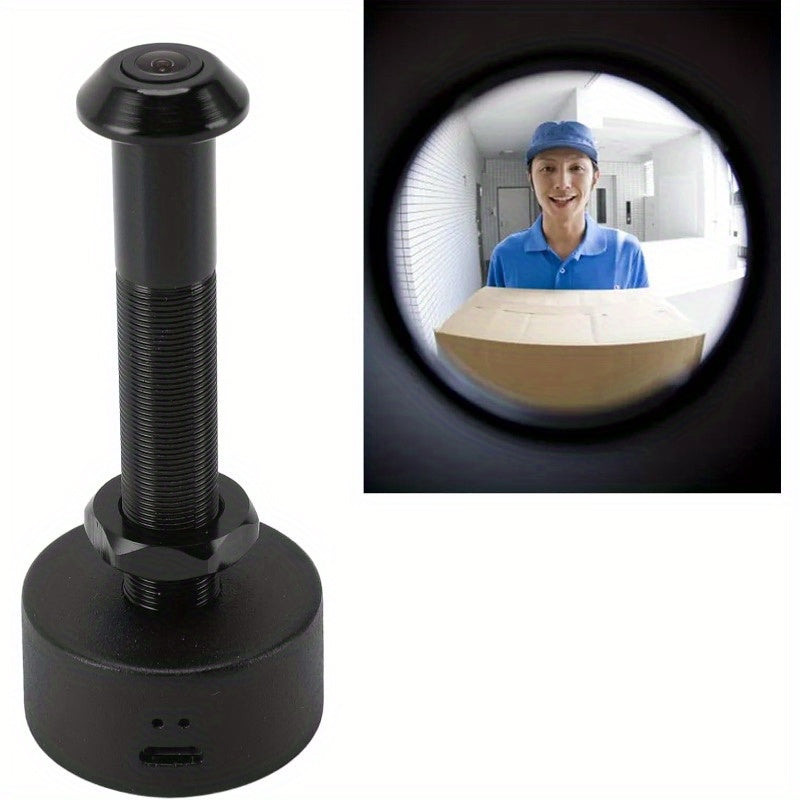 1080P Camera 150 Wide Angle Door Eye Hole Cameras for Home Aluminum Cordless Door Viewer Camera with APP Cloud TF Card Storage Black