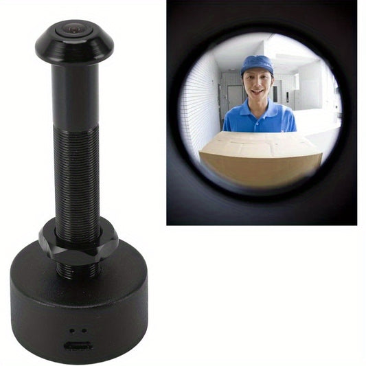 1080P Camera 150 Wide Angle Door Eye Hole Cameras for Home Aluminum Cordless Door Viewer Camera with APP Cloud TF Card Storage Black