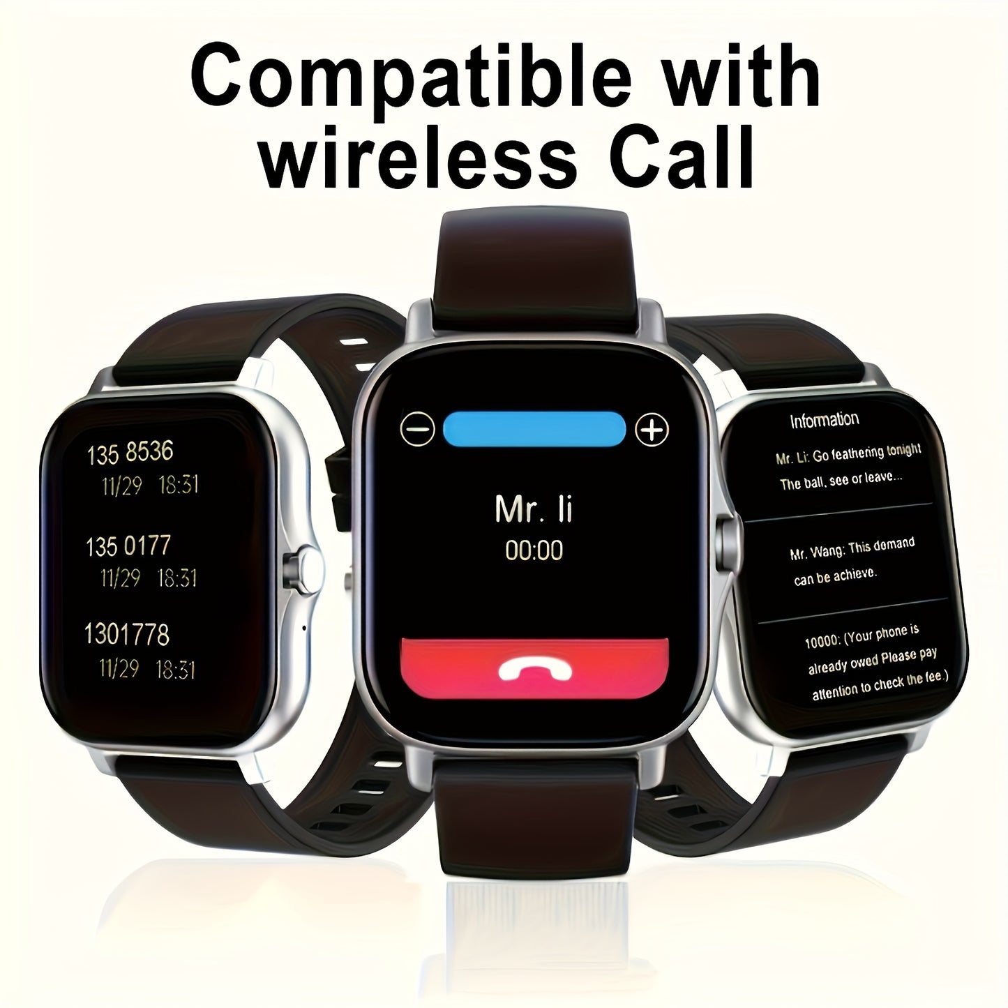 SJOPA'S New 1.83-inch Full-touch HD Smartwatch, With Dialing And Answering Functions, Wireless Calls, Support For Exercise And Sleep Monitoring, Compatible With Android And for iphone, The Perfect Gift For Male And Female Couples.