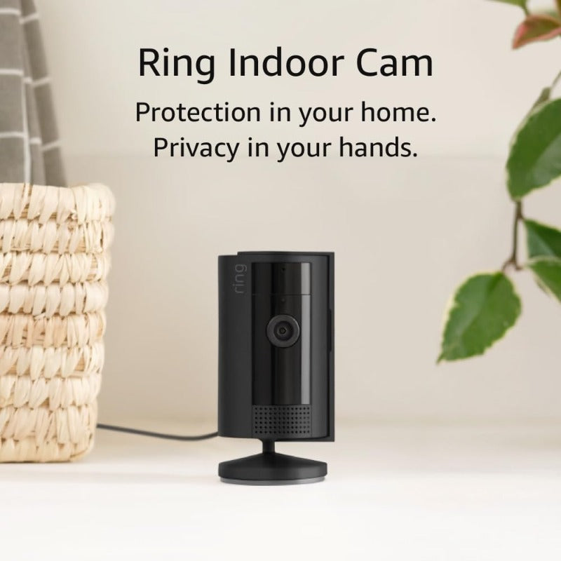 LikeNew Ring Indoor Cam - 1080p HD Video Surveillance Camera with Motion Detection, Smart Home Security System, Easy Setup, No Batteries Needed