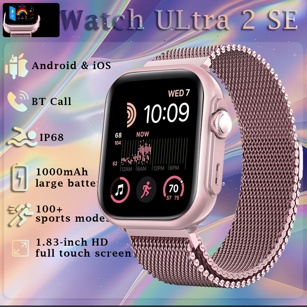 Smart Watch Multifunctional Full Screen Touch Smart Watch | 1000mAh Battery, Multiple Sport Modes, Support Android & iPhone