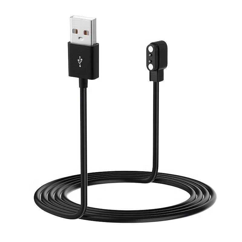 2 Pack Smart Watch Charger Cable, 2 Pin 2.84mm Magnetic Suction USB Charging Cable For Smart Watch