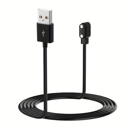 2 Pack Smart Watch Charger Cable, 2 Pin 2.84mm Magnetic Suction USB Charging Cable For Smart Watch