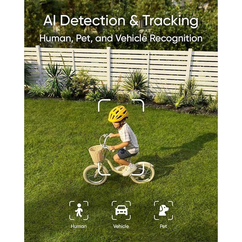eufy Security Floodlight Camera E340 Wired,360° Pan and Tilt,24\u002F7 Recording,Dual-Band Wi-Fi, 2,000 Lumens,Motion-Activated,Dual Camera,HomeBase 3 Compatible,Local Storage,No Monthly Fee (Refurbished)