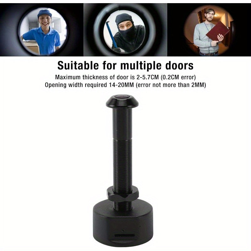 1080P Camera 150 Wide Angle Door Eye Hole Cameras for Home Aluminum Cordless Door Viewer Camera with APP Cloud TF Card Storage Black
