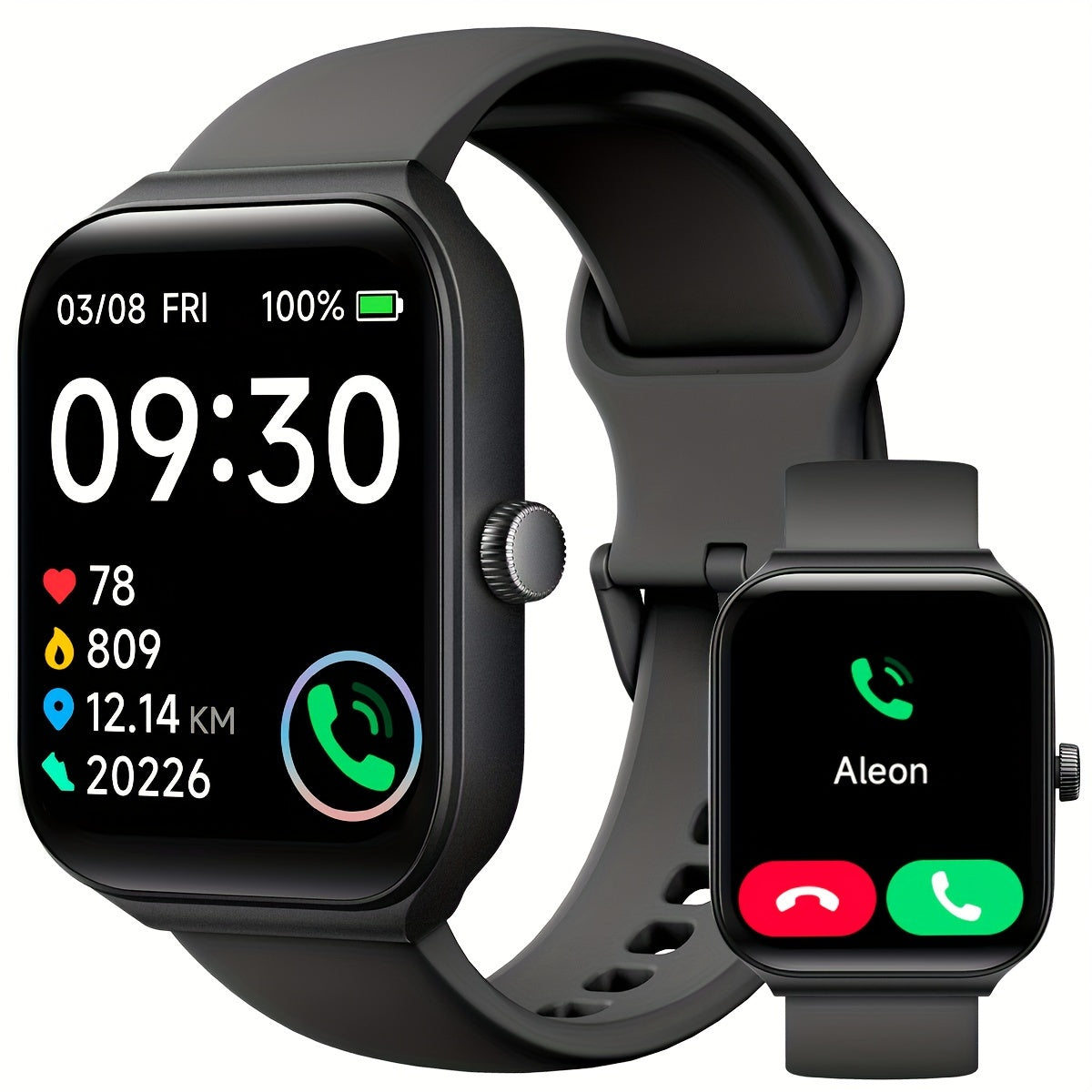 TOOBUR Sports Smart Watch, 1.83 Inch Full Screen Touch, Suitable for Men And Women, Alexa Built-in 1.83\