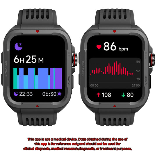 Smart Watch for Sports FAWEIO 1pc Smart Watch - 1.8 Inch Sports Smartwatch with 100+ Sports Modes, Fitness Activity Tracker Pedometer, Compatible with Android and iPhone - Perfect Gift for Family and Friends
