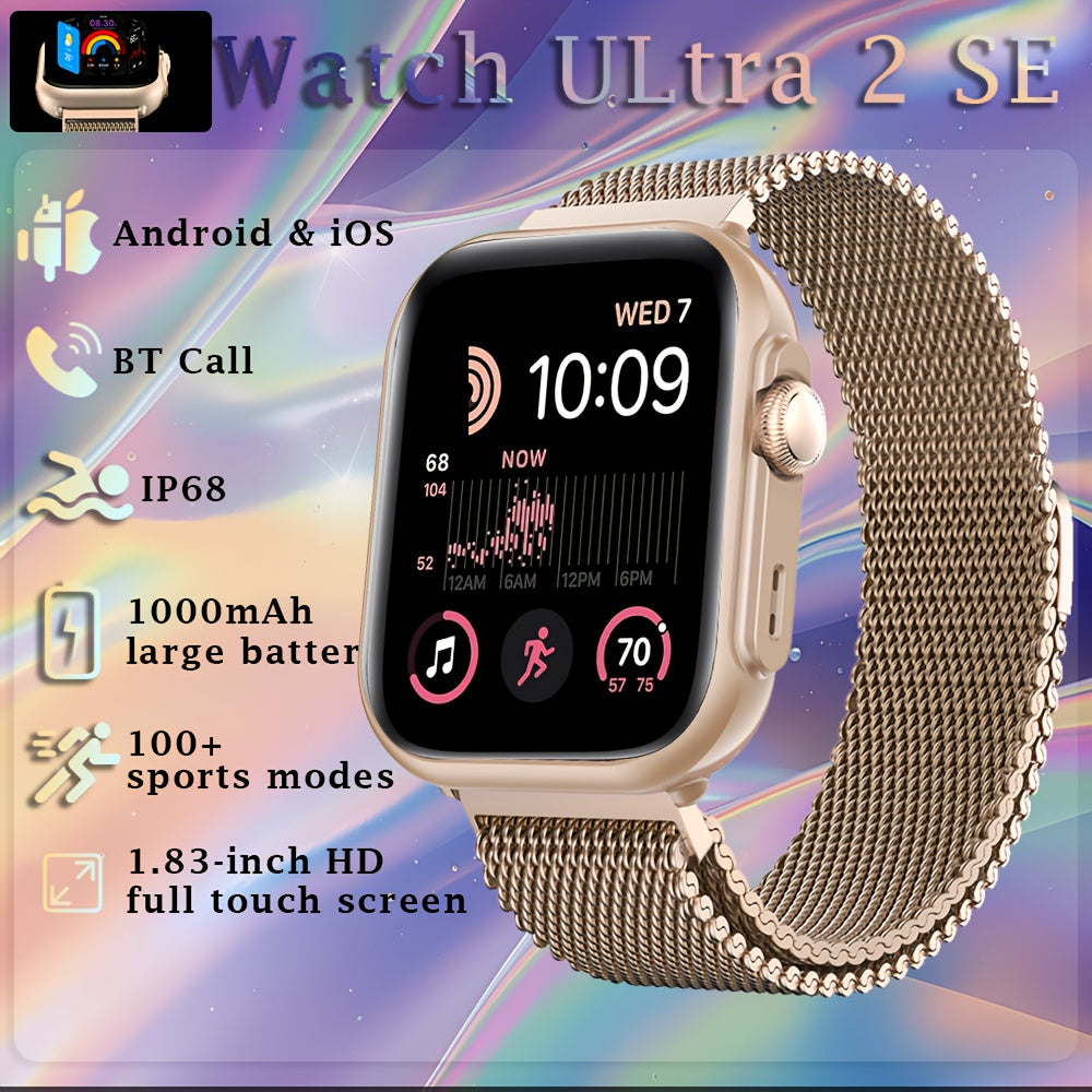 Smart Watch Multifunctional Full Screen Touch Smart Watch | 1000mAh Battery, Multiple Sport Modes, Support Android & iPhone